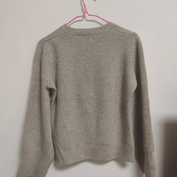 Khaite Beige 100% Wool Cardigan Sweater - Size M - Picture 7 of 7